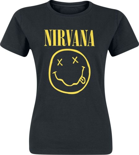 Nirvana Smiley Logo Dámské tričko černá