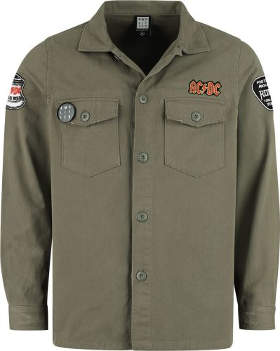 AC/DC ACDC Military Shirt - Shacket Košile khaki