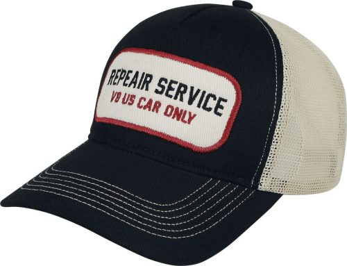 King Kerosin Repair Service Trucker Cap Trucker kšiltovka černá