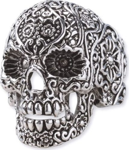 etNox hard and heavy Ornament Skull Prsten stríbrná