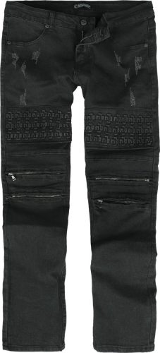 Rammstein Logo Jeans Džíny černá