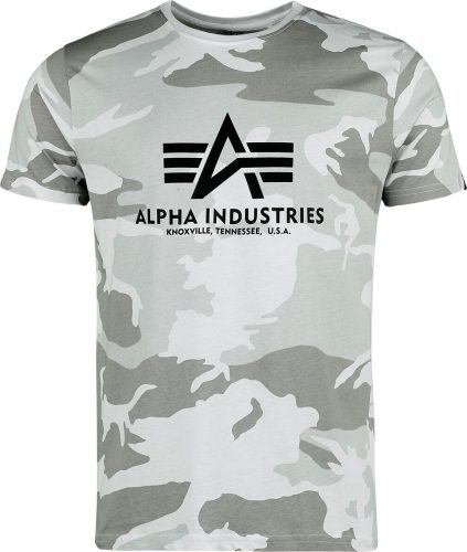 Alpha Industries Kamufláž tričko Basic Tričko bílá