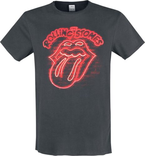 The Rolling Stones Amplified Collection - Neon Light Tričko charcoal