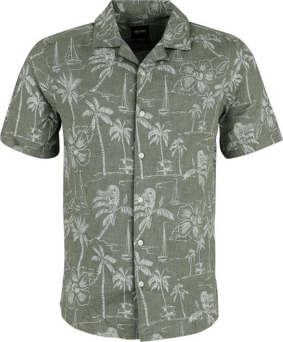 ONLY and SONS ONSCaiden Reg Hawaii AOP Linen Košile zelená