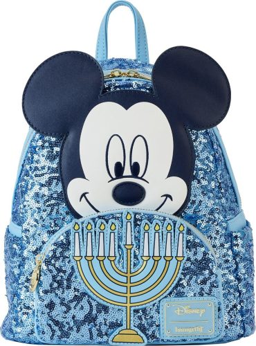 Mickey & Minnie Mouse Loungefly - Happy Hanukkah Menorah (Glow in the Dark) Batoh vícebarevný