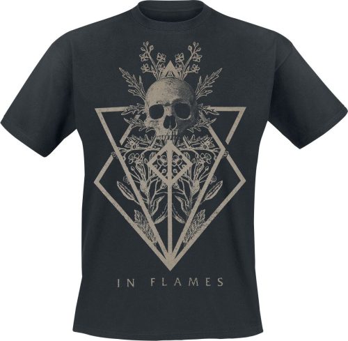 In Flames Skull Tričko černá