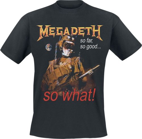 Megadeth So What Vintage Tracklist Tričko černá