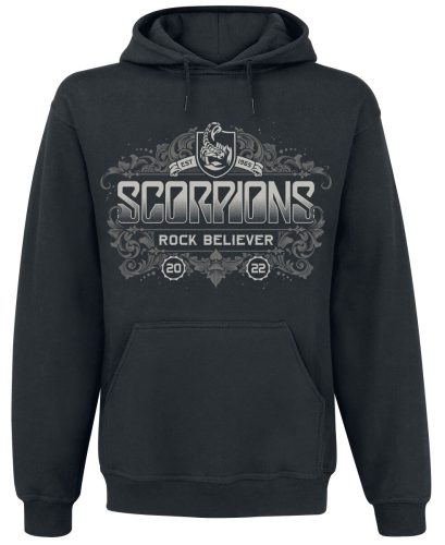 Scorpions Rock Believer Ornaments Mikina s kapucí černá