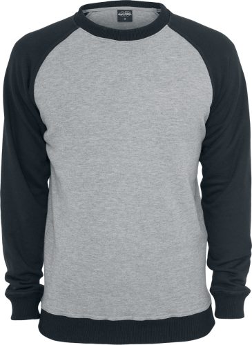 Urban Classics 2-Tone Raglan Crewneck Mikina šedá/cerná