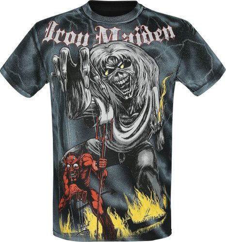 Iron Maiden Sketched Number Of The Beast Allover Tričko celoplošný