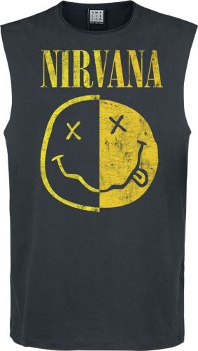 Nirvana Spliced Smiley Tank top charcoal