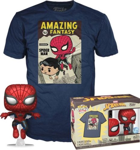 Spider-Man Spider-Man Comic Cover Pop & Tee Vinyl Figur 593 Sberatelská postava standard