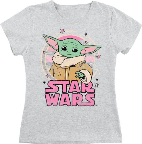 Star Wars Kids - Starry - Grogu detské tricko smíšená svetle šedá