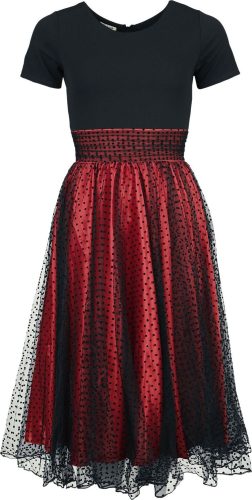 Belsira Retrokleid mit Punkten Šaty cerná/cervená