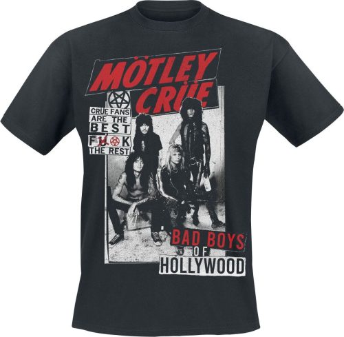 Mötley Crüe Crue Fans Punk Hollywood Tričko černá