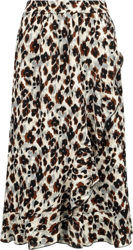 Only Onlcarly Flounce Long Skirt WVN NOOS Sukně leopardí