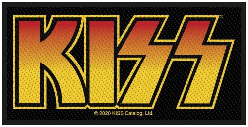 Kiss Kiss Logo nášivka cerná/žlutá/cervená