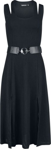 Jawbreaker Midi šaty s otvory na ramenou Šaty černá