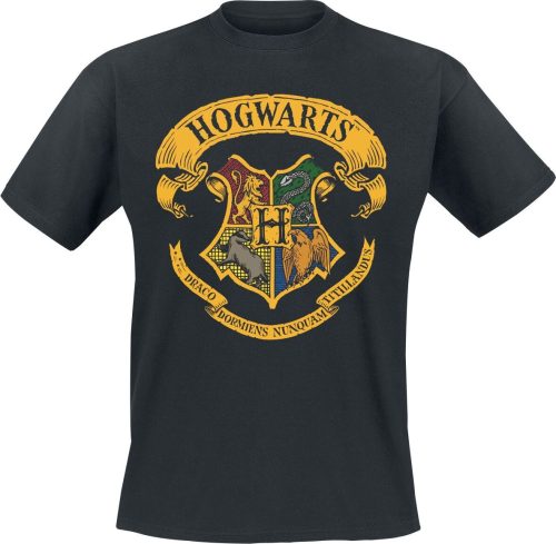 Harry Potter Hogwart's Crest Tričko černá