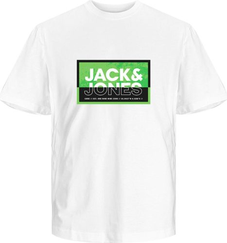 Jack & Jones Junior Tričko Jcologan FST JNR s letným potiskem detské tricko bílá