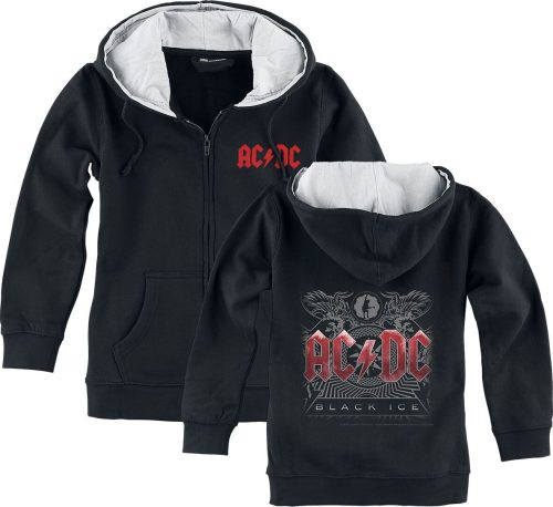 AC/DC Metal-Kids - Black Ice detská mikina s kapucí na zip černá