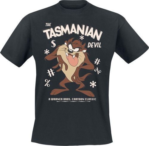 Looney Tunes Tasmanian Devil Tričko černá