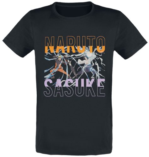 Naruto Shippuden - Naruto & Sasuke Tričko černá