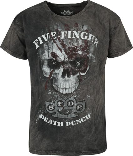 Five Finger Death Punch Skull Tričko šedá