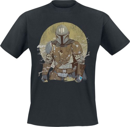 Star Wars The Mandalorian - Vintage Tričko černá