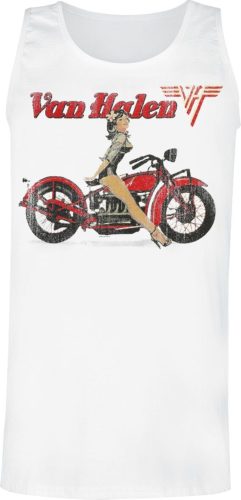 Van Halen Pinup Motorcycle Tank top bílá