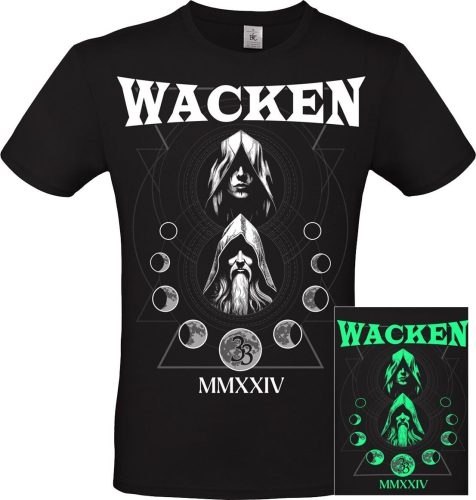 Wacken Open Air Summon Holy Ground - Faces GITD Tričko černá