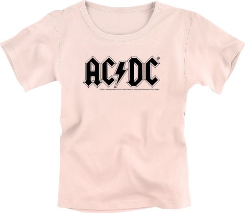 AC/DC Metal-Kids - Logo detské tricko světle růžová