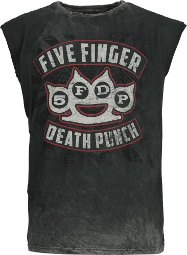 Five Finger Death Punch Logo Tank top šedá