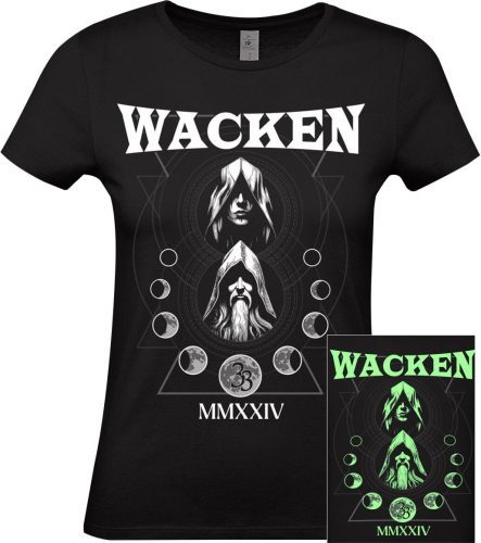 Wacken Open Air Summon Holy Ground - Faces GITD Dámské tričko černá