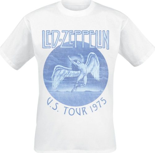 Led Zeppelin Tour 75 Tričko bílá