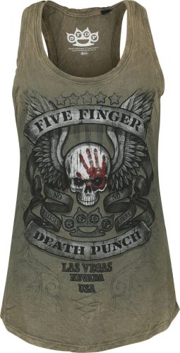 Five Finger Death Punch Logo Dámský top béžová