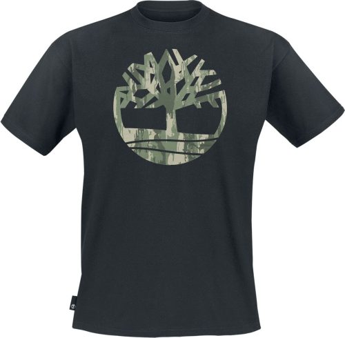 Timberland Tričko s krátkými rukávy Kennebec River Camo Tree Logo Tričko černá