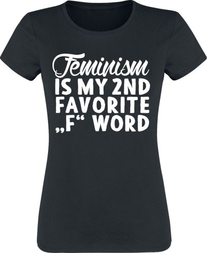 Sprüche Feminism Is My 2nd Favorite F Word Dámské tričko černá