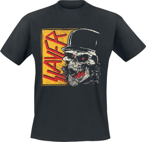 Slayer Red Yellow Laughing Skull Tričko černá