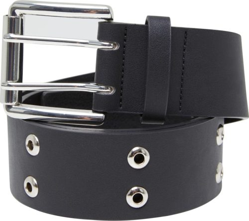 Urban Classics Double Eyelet PU Belt Opasky černá