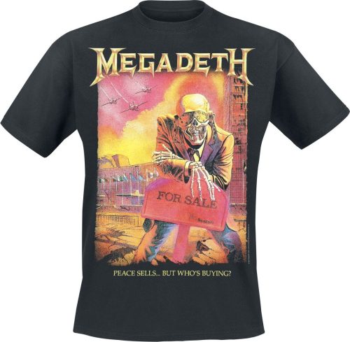 Megadeth Peace Sell Setlist Vintage Tričko černá