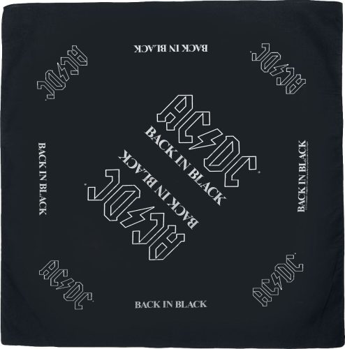 AC/DC Back in Black - Bandana Bandana - malý šátek černá