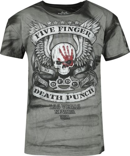 Five Finger Death Punch Logo Tričko šedá