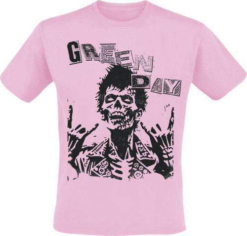 Green Day Billie Joe Zombie Tričko světle růžová