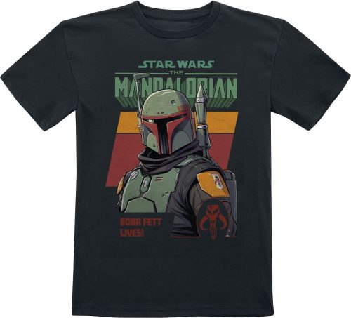 Star Wars Kids - The Mandalorian - Boba Fett Lives detské tricko černá