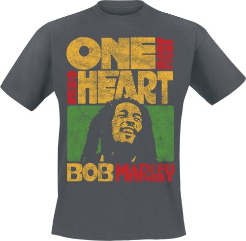 Bob Marley One Love One Heart Tričko charcoal