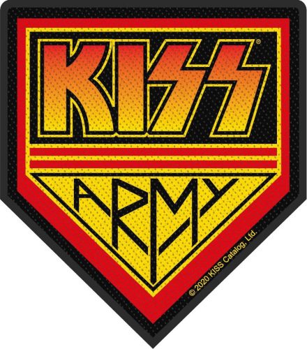 Kiss Army nášivka cerná/cervená/žlutá