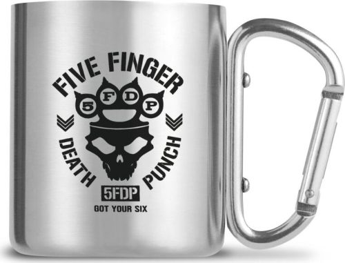 Five Finger Death Punch Tasse mit Karabinerhaken Hrnek stríbrná