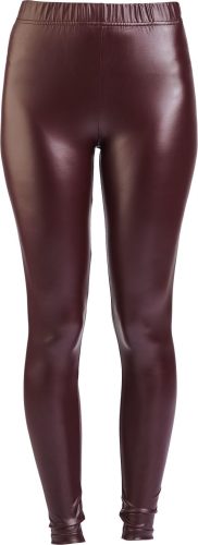 Black Premium by EMP Faux Leather Style Leggings Leginy burgundská červeň