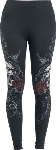 Black Premium by EMP Leggings With Skull And Roses Print Leginy černá